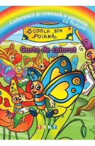 Coloreaza si creeaza o poveste cu fluturi! Carte de colorat