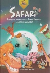 Safari. Alfabetul animalelor - Limba Engleza. Carte de colorat (editie de lux)