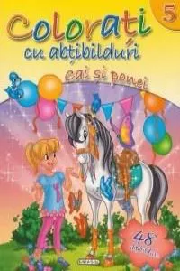 Colorati cu abtibilduri 5 - Cai si ponei (48 abtibilduri)