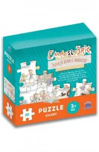 Ema si Eric invata bunele maniere. Puzzle gigant de Lavinia Trifan