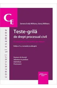 Teste-grila de drept procesual civil. Ed.5 de Ionut Militaru