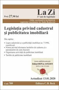 Legislaţia privind cadastrul și publicitatea imobiliară. Actualizat la 13.01.2020 de Tudor Braticevici