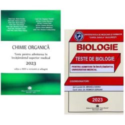Pachet de teste Chimie organica si Biologie pentru admiterea in invatamantul superior medical 2023