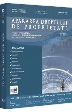 Revista romana de jurisprudenta Nr.2 din 2023. Apararea dreptului de proprietate