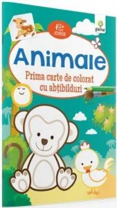 Animale. Prima carte de colorat cu abtibilduri