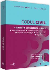 Codul civil. Legislație consolidată și index (septembrie 2019)