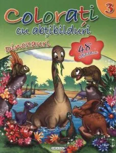 Colorati cu abtibilduri 3 - Dinozauri