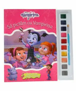 DISNEY. VAMPIRINA. Sa pictam cu Vampirina. Carte de colorat cu pensula si acuarele de Disney