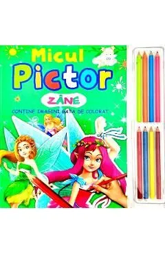 Micul pictor: Zane. 8 creioane colorate de Autor Anonim