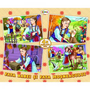 Puzzle - fata babei si fata mosneagului (4 imagini - 59 de p