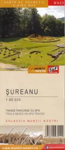 Harta de drumetie. Muntii Sureanu