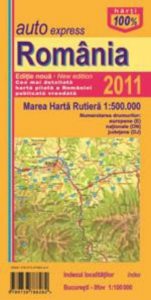 Harta rutiera pliata a Romaniei