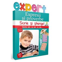 Scrie si sterge! Expert Limba romana ciclul primar. Expresii si proverbe
