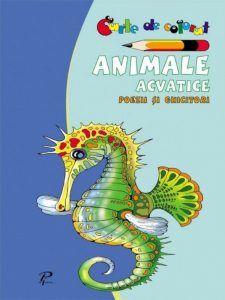 Animale acvatice. Poezii si ghicitori - carte de colorat