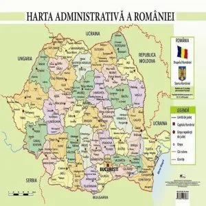 Harta administrativa a Romaniei - plansa A2 de Colectiv Aramis