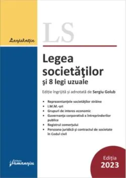 Legea societăților și 8 legi uzuale de Sergiu Golub