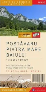 Postăvaru. Piatra Mare. Baiului - Hartă de drumeție