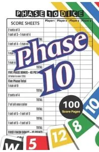 Phase 10 Score Sheets: V.5 Perfect 100 Phase Ten Score Sheets for Phase 10 Dice Game 4 Players