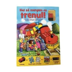 Puzzle Track. Hai să mergem cu trenul! (carte   puzzle magnetic   creioane colorate) de Sharon Streger