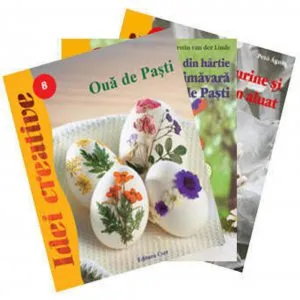 Pachet creativ 1: oua de Pasti, figurine din hartie, figurine din aluat de Agnes Peto