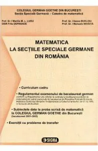 Matematica la sectiile speciale germane din romania de Bilingv