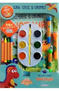 Scriu, citesc si colorez. Dinozauri