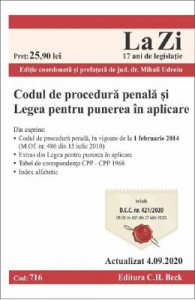 Codul de procedura penala si Legea pentru punerea in aplicare Act.4.09.2020