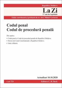Codul penal. Codul de procedură penală. Republica Moldova. Actualizat la 10.10.2020