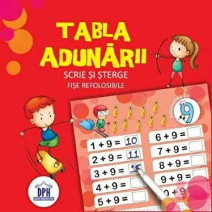 Tabla adunarii. Scrie si sterge. Fise refolosibile