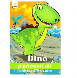 Dino si prietenii lui - Carte de colorat