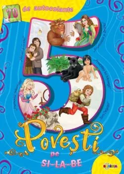 5 povesti pe silabe cu 70 autocolante. Bleu