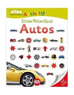 Memo Activity. Autos: StickerRätselSpaß