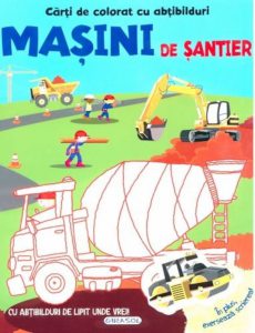Carti de colorat cu abtibilduri - Masini de santier