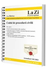 Codul de procedură civilă. Cod 731. Actualizat la 3.03.2021 de Traian Cornel Briciu