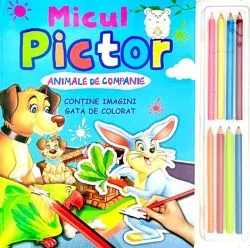 Micul pictor - animale de companie - cu set 8 creioane de Brijbasi