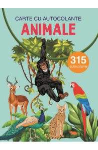 Animale. Carte cu autocolante