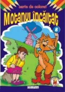 Motanul incaltat.Carte de colorat