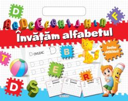 Bloc cu abțibilduri - Învățăm alfabetul