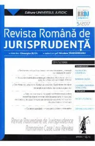 Revista romana de jurisprudenta 5 din 2017
