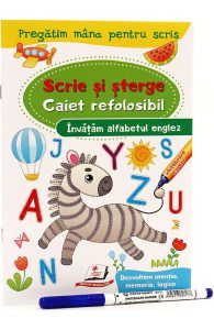 Scrie si sterge. Invatam alfabetul englez. Caiet refolosibilwhiteboard marker
