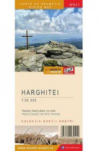 Muntii Harghitei. Harta de drumetie