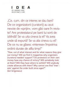 Revista IDEA artă societate, nr. 50