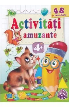 Activitati amuzante. Pisicuta 48 autocolante 4 ani