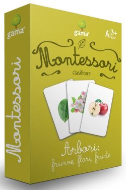 Arbori: frunze, flori, fructe. Cărţi de joc Montessori