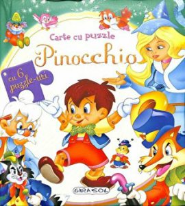 Carte cu puzzle - Pinocchio - Cu 6 puzzle-uri