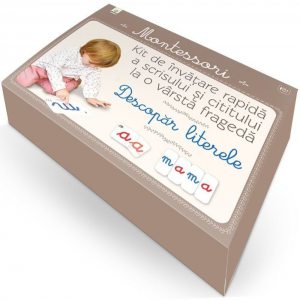 Descopar literele Montessori. Kit de invatare rapida a scrisului si cititului la o varsta frageda