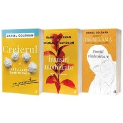 Pachet de 3 carti seria Creierul si inteligenta emotiilor, Insusiri modificate, Emotii vindecatoare Daniel Goleman Dalai Lama de Daniel Goleman