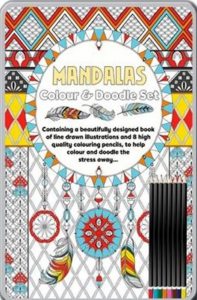 Adult colouring book in a tin. Mandalas