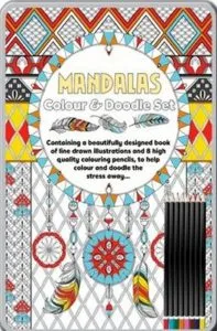 Adult colouring book in a tin. Mandalas