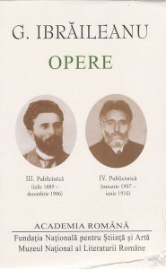G. Ibrăileanu. Opere (Vol. III IV)
